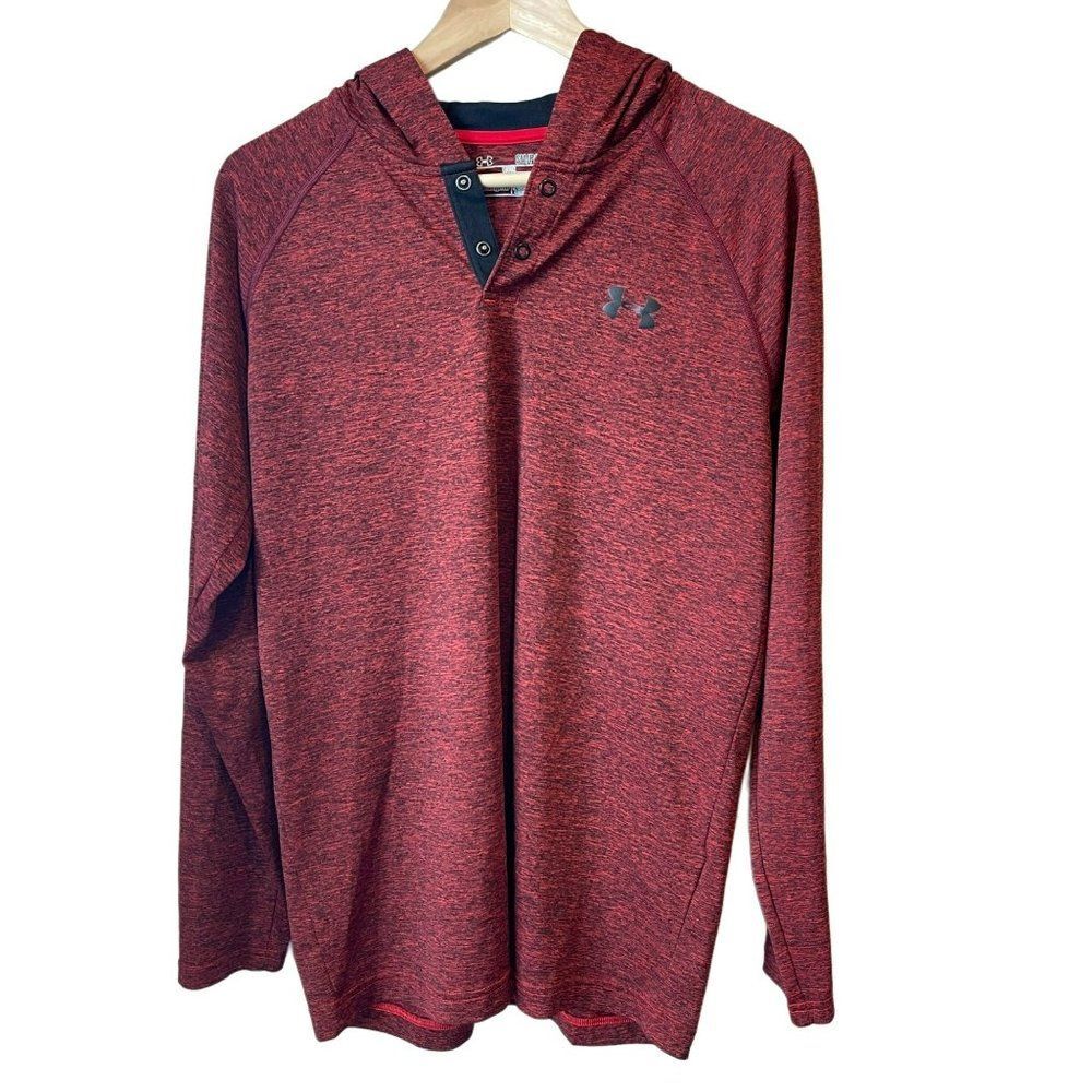 Under Armour Men’s Heat Gear Popover Tech Loose Fit 1/4 Button Hoodie